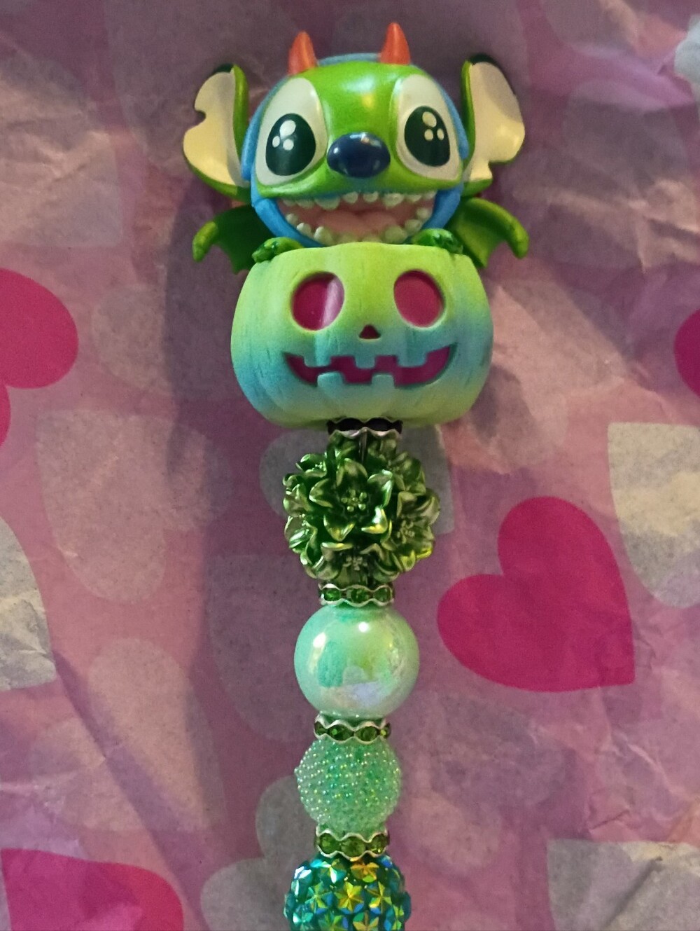 Stitch Authentic Figure Pen On Extended Rod with Pumpkin Accent
